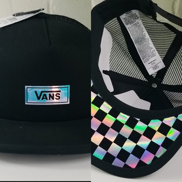 Vans Accessories - Vans Drop V Trucker Iridescent Adjustable Hat Mens